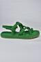 F470135104 Green Fabric Women's Sandals - 7