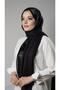 Black Striped Striped Shawl Viscose Fabric Bursa Dolama 202109_01 - 3