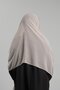 Beige Prayer Headscarf Shawl Chiffon Fabric Laced 202106_12 - 5