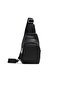Men's Black Cross Body Bag With Single Compartment