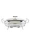 Perle Steel Covered Oval Heater Service 46X25X21Cm