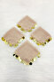Mink Gold Chiffon Halay Handkerchief 5 Pieces, Bride Groom Wedding Henna Circumcision Engagement Bride - 2