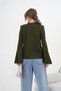 Women's Flywheel Sleeve Detailed Knitwear Cardigan Khaki 20898 - 7
