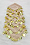 Mink Gold Chiffon Halay Handkerchief 10 Pieces, Bride Groom Wedding Henna Circumcision Engagement Bride