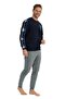 Us Polo Licensed Cotton Cycling Collar Long Sleeve Men's Pjamas Suit - 2