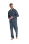 Us Polo Licensed Cotton Shirt Collar Long Sleeve Buttoned Men's Pjamas Suit
