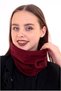 Women's Burgundy Fleece Neck Collar Beanie Suitable for Use as Polar Fabric Neck Collar - 2