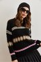 Women's Black Diamond Patterned Hair Knit Detailed Knitwear Sweater Kzk- 19000907 - 3