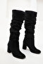 Black Suede Women's Boots 19876 - 2