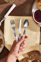 Fluca 18 Piece Breakfast Fork Spoon Knife Set for 6 People White - 3