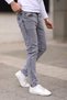 Gri Skinny Tırnaklı Jeans Kot Pantolon TMNAW25JE00013 - 3