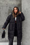 Women's Black Long Oversize Puffer Coat - 3
