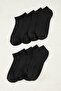 Black Unisex 8-Piece Economical Pack Cotton Bootie Socks Tedaw25Co00005 - 2