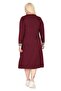 Women's Plus Size Burgundy Neckline Stripe V Neck Sweat Dress - 6