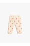 Baby Girl Beige Patterned Sweatpants 3WMG40074AK