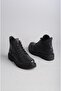 Seç 3701 Genuine Leather Women's Comfort Boots Black - 7