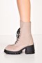 Genuine Leather Thick Heeled Rubber Sole Stylish Boots Bel.1554 - 8