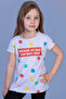 Girl's Colorful Polka Dot Patterned T-shirt