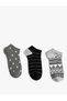 Set of 3 Booties Socks Multicolored Ethnic Patterned - 2