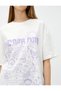 Oversize T-Shirt Printed Short Sleeve Crew Neck Cotton - 5