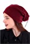 Women's Burgundy Fleece Beanie Neck Collar with Two Different Shapes