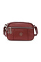 Women's Daily Cross Strap Four Compartment Burgundy Shoulder Bag - 5