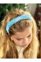 Luxury Shiny Stone Sequin Glitter Fancy Crown for Women and Children, Convex Spongey Turquoise Blue Crown - 3