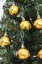Christmas Tree Ornament 3 cm Gold Ball Set of 6 - 4