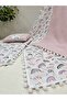 Poplin Fabric and Pompom Bottom Cover, Pillow and Blanket Set of 3 - 5