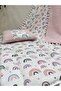 Poplin Fabric and Pompom Bottom Cover, Pillow and Blanket Set of 3 - 4