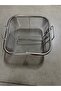 Esterhomedecor Steel Frying Strainer with Handle, Square Foldable Strainer with Handle, 24cm - 2