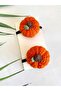 Pumpkin Amigurumi Niche Organic Handmade 2-Piece Rubber Buckle - 2