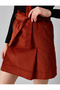 Corduroy Belted Mini Skirt - 5