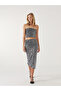 Vizyon New Season Extra Slim Fit Sequined Women's Skirt - 4