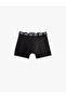 3-Piece Boxer Set with Cotton Slogan Printed Waist Detail - 4