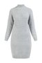 Strick Langarmkleid midi - 2