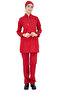 Red Lycra Thick Stretchy Fabric Hijab Nurse Jersey and Hijab Doctor Jersey Kit