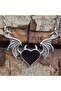 Bat Winged Heart Black Necklace with Chain - 2