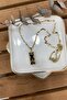 Lucky Necklace with Steel Black Plate 46 cm - 2