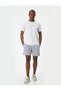 Sports Shorts with Lace Waist Strip Print Pocket - 2