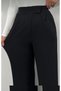 Women's Black High Waisted Velcro Plaza Pants - 4