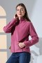 Women's Dusty Rose Color Standard Fit Full Zipper Fleece - 5