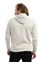 Men's 3-Thread Cotton Fleece Lined, Embroidered Regular Fit Hooded Sweatshirt with Kangaroo Pocket, Snow Melange Color. - 5