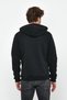 Men's Skeleton Embroidered 3 Thread Hooded Sweatshirt Black - 5