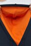 Men's 3 Thread Cotton Fleece Lined Regular Fit Embroidered Hooded Navy Blue Sweatshirt with Kangaroo Pocket - 3