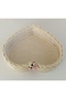 Knitted big heart basket organizer 27*29 cm depth 6 cm gift, bundle, dowry - 3