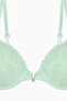 Anna Gold Detailed Lace Bra - Push up - 2568 - Green - 4