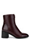 Women's Leather Burgundy Heeled Boots