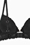 Anna Lace Bra Panty Set with Gold Accessories - Push up - 2568 - Black - 3