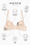Anna Lace Bra Panty Set with Gold Accessories - Push up - 2568 - Skin - 5